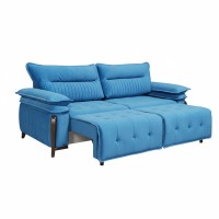 Диван-кровать «Медисон 3» цвет-голубой эллектрик.Механизм «Тик-так» модульный.