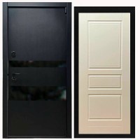 Дверь входная «Горизонт», входная панель НШ-5 ( тирамису)