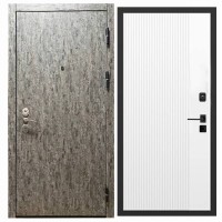 Дверь входная «Скала», внутренняя панель НШ-9/2А ( молочный софт)