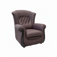 Кресло для отдыха «Фаворит» замша темный шоколад.