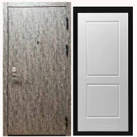 Дверь входная «Скала», внутренняя панель НШ-1 ( молочный софт)