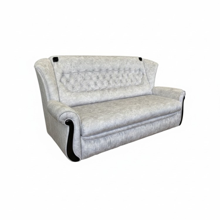 Диван-кровать «Фаворит» цвет-светло серый с мраморным рисунком.Механизм «Казачок»