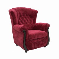 Кресло для отдыха «Фаворит» цвет-плюш рубин.