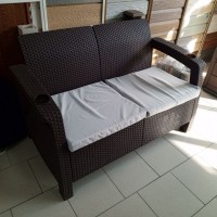 Уличный диван из ротанга двухместный