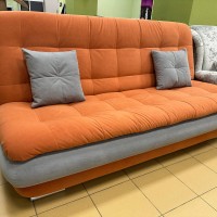 Диван-книжка «Нео» цвет- оранжевый/серый.Механизм «Книжка двухпозиционная»