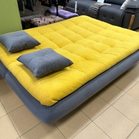 Диван-книжка «Нео» цвет-жёлтый/серый.Механизм «Книжка двухпозиционная»