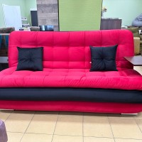 Диван-книжка «Нео» цвет-красный/черный.Механизм «Книжка двухпозиционная»