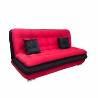 Диван-книжка «Нео» цвет-красный/черный.Механизм «Книжка двухпозиционная»