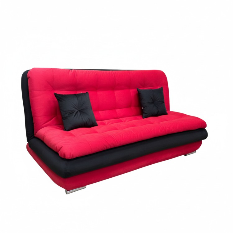 Диван-книжка «Нео» цвет-красный/черный.Механизм «Книжка двухпозиционная»