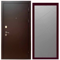 Дверь входная «Стальной Портье», внутренняя панель Лучи (лайт грей софт)