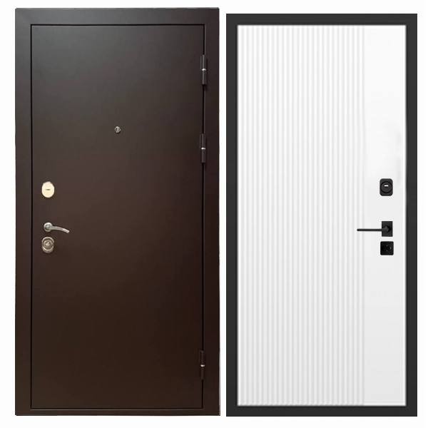 Дверь входная «Стальной Портье», внутренняя панель НШ-9/2А( молочный софт)