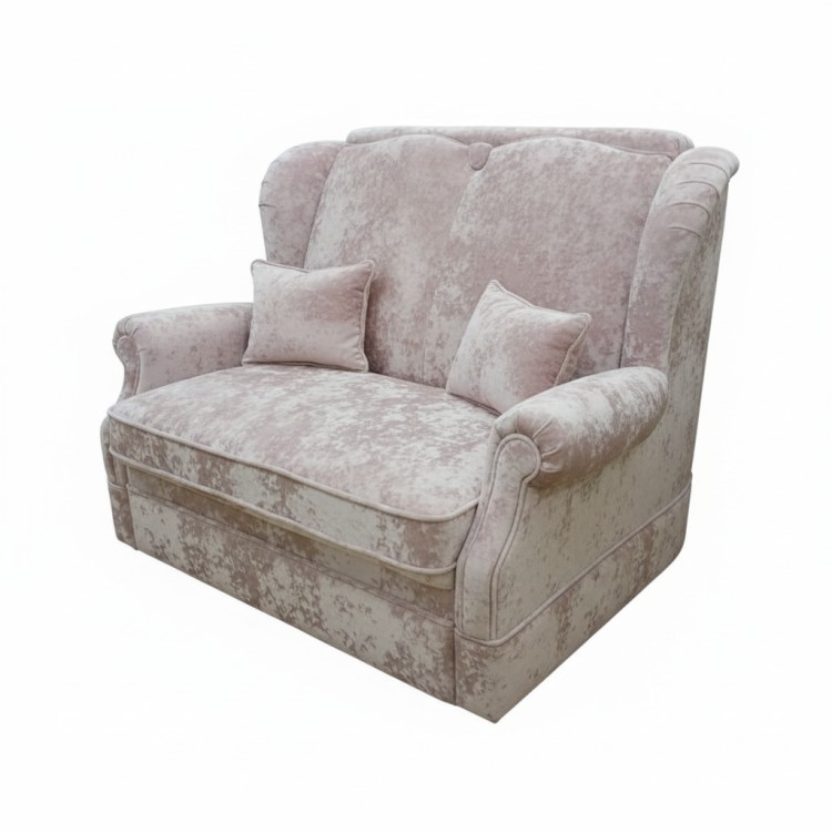 Диван-кровать «Вояж» малогабаритный.Механизм «Казачок».Цвет-розовый плюш