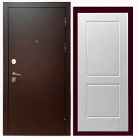 Дверь входная «Стальной Портье», внутренняя панель НШ-1 ( молочный софт)