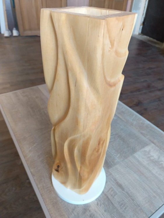 Ваза "Comdreg" из натурального дерева. Дерево ольха. Ваза для под сухостой. Ручная обработка. Оригинальный дизайн. Авторское исполнение. Штучное изделие
