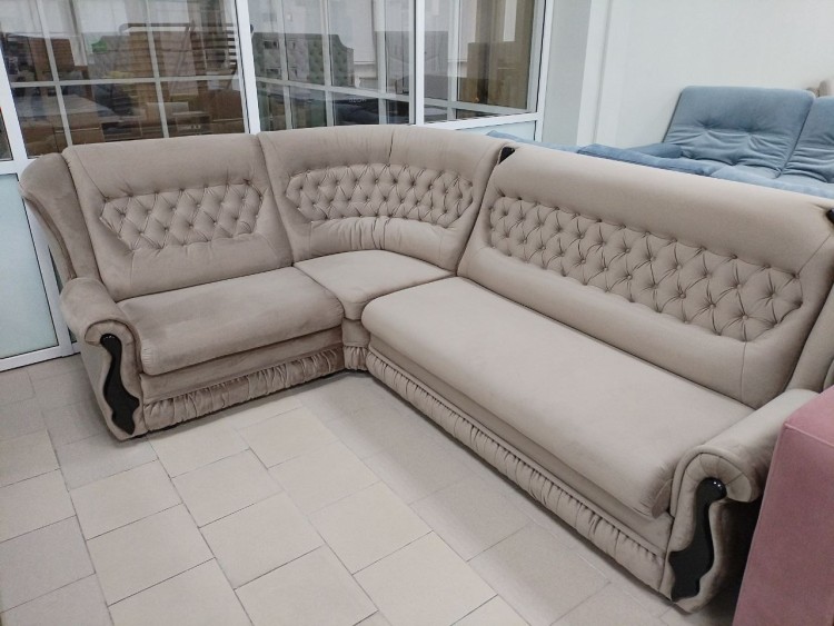 угловой диван тик-так серый